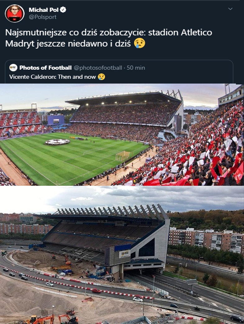 Tak teraz wygląda poprzedni stadion Atletico...